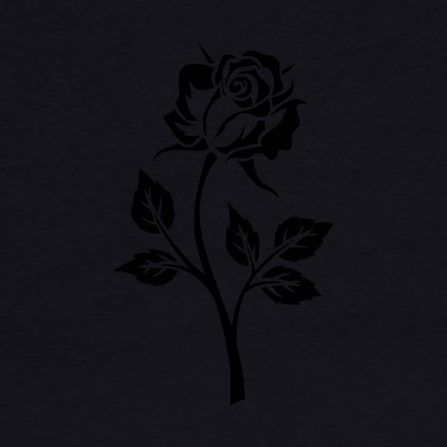 A Simple Black Rose by CeeGunn